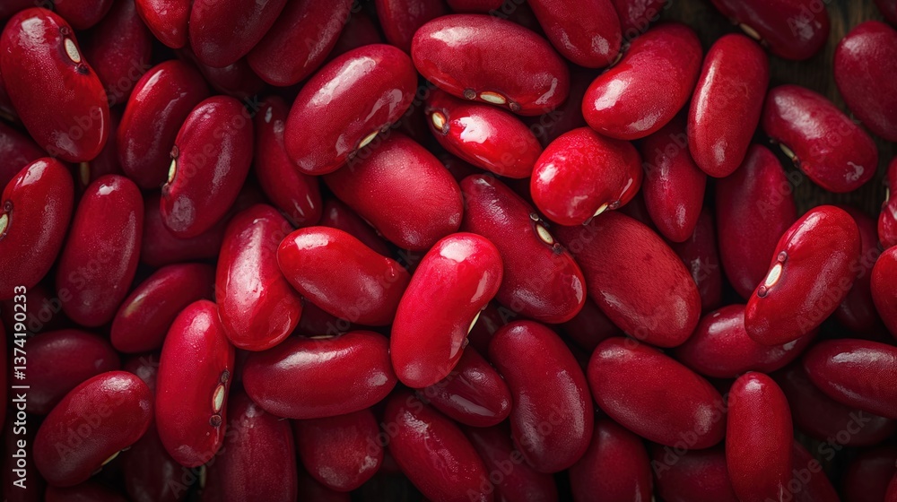 Red kidney beans arranged beautifully on a dark background Red kidney beans arranged beautifully on a dark background