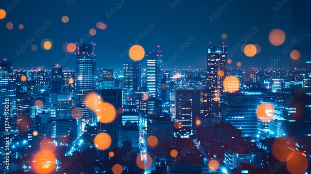 Elegant, sophisticated cityscape at night, featuring glowing lights, sleek buildings, and a futuristic vibe, Elegant, sophisticated cityscape at night, featuring glowing lights, sleek buildings, and a futuristic vibe,