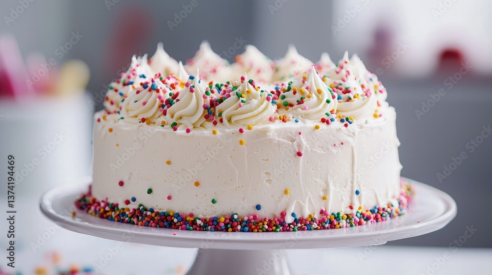 Simple frosted cake with no background Simple frosted cake with no background