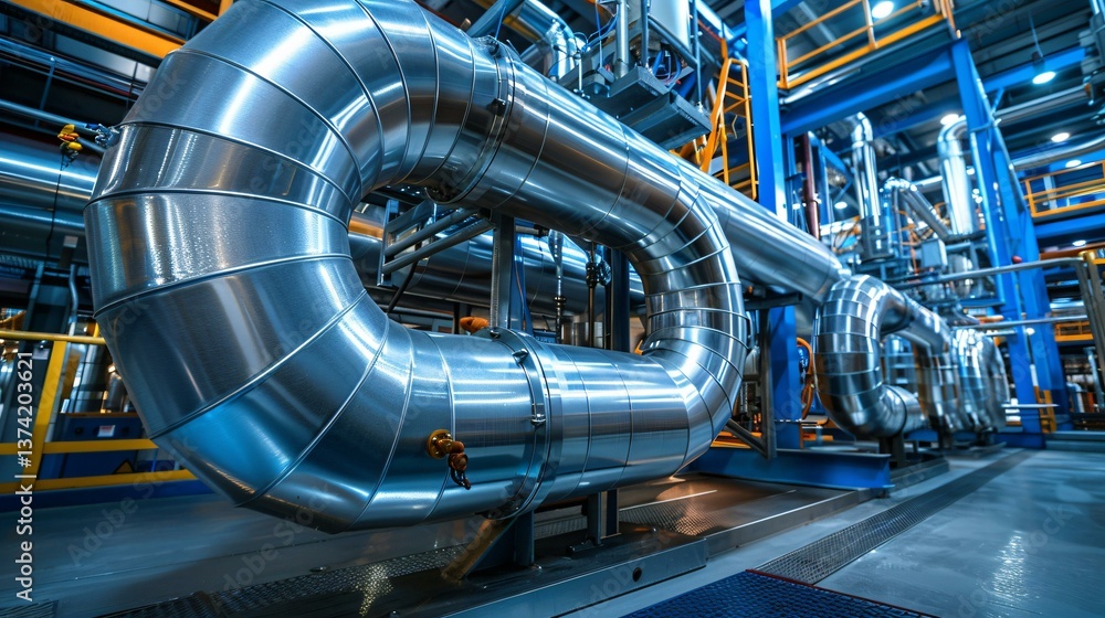 Fototapeta premium Smart biofuel processing reducing energy waste and enhancing fuel performance for global applications.