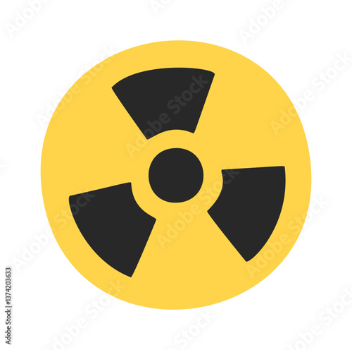 Radiation hazard danger round sign