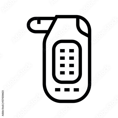 spirometry black line icon for digital and print projects.