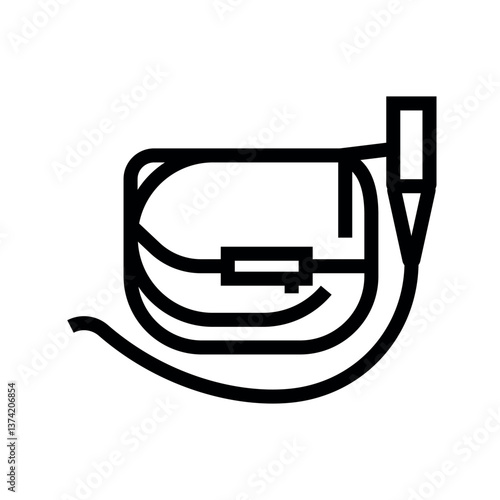 endoscopy black line icon for digital and print projects.