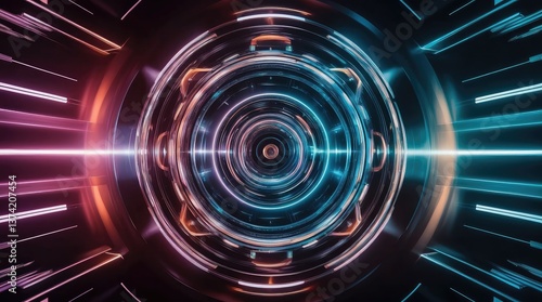 Immersive Digital Dynamics High-Velocity Visual Symmetry in Futuristic Color Spectrum - Next-Gen Motion Design and Technological Convergence