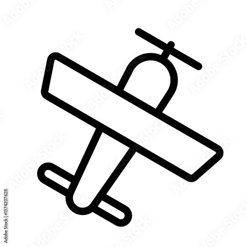 Plane vector illustration. Old vintage plane icon. Air transportation vector illustrations.