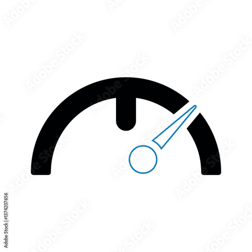Speedometer performance accelerate meter icon.	