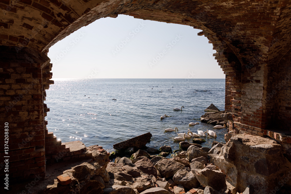 Ruins of the Fort West on the Vistula Spit