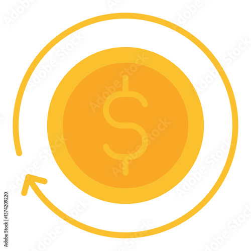 Auto Payment Icon. Scheduled finance symbol. Recurring transaction and digital banking sign - stock vector. Flat Icon