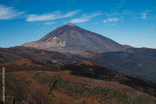 Obraz na płótnie Aerial view at the Teide volcano in Tenerife. w salonie
