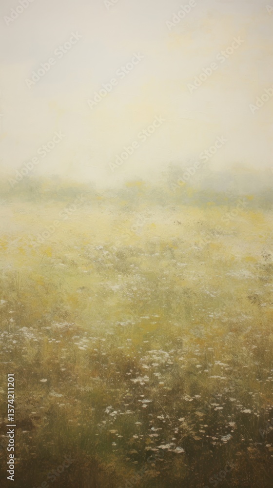 Fototapeta premium Acrylic paint of meadow outdoors painting nature.