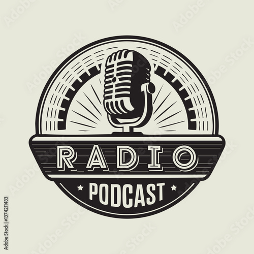 a vintage retro radio badge podcast.eps