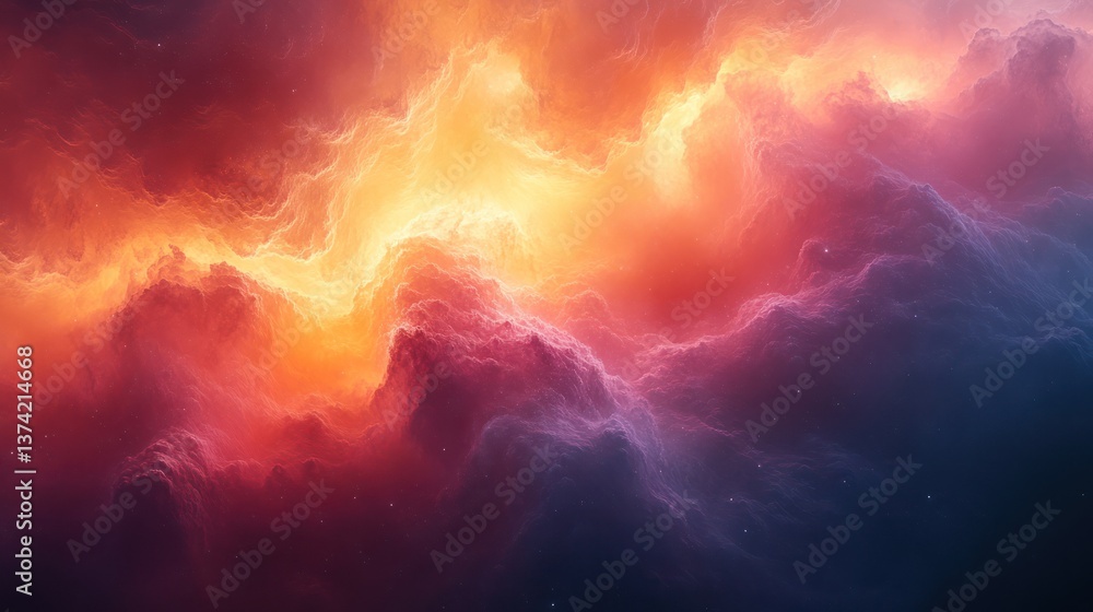 Fototapeta premium Abstract Colorful Swirling Cloud Background