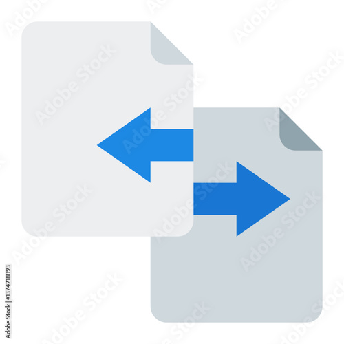 Free Download File Transfer Icon. Digital data sharing symbol. Cloud computing and secure networking sign - stock vector. Flat Icon - GFXLoad