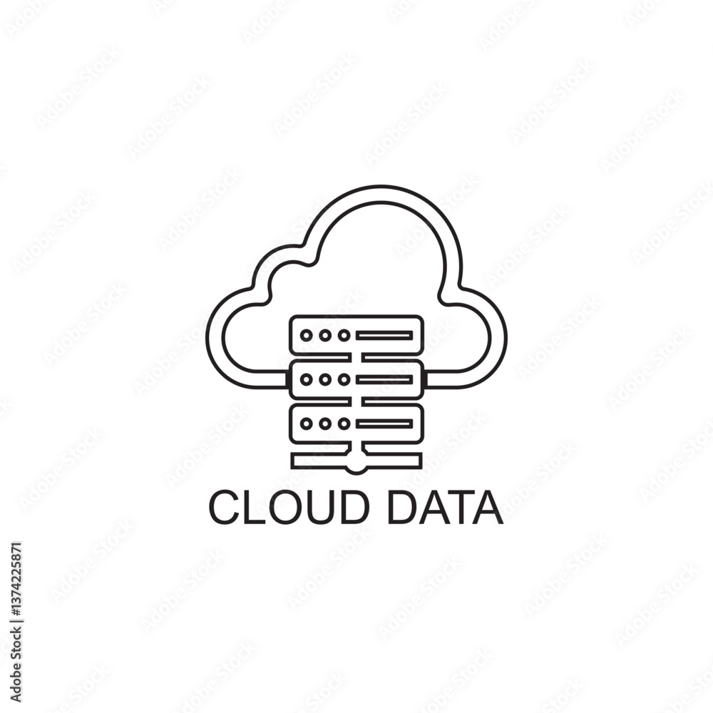 cloud data icon , database icon cloud data icon , database icon