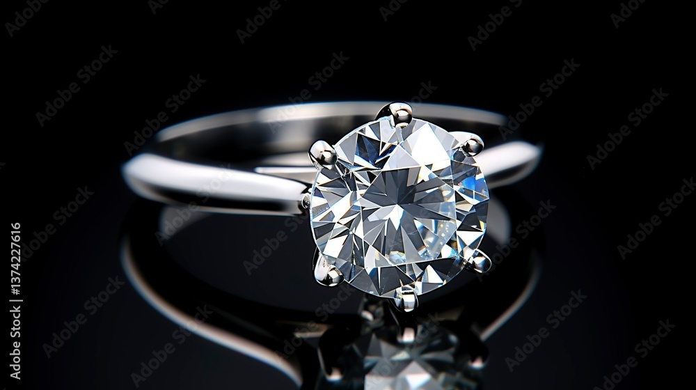 A photo of a diamond solitaire ring. A photo of a diamond solitaire ring.