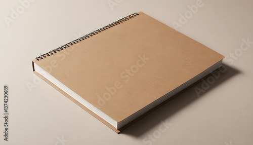 Empty Notebook Mockup with Real Paper Texture