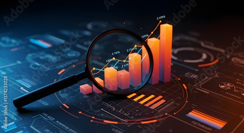 Auditoría empresarial gestión financiera de acciones en estrategia de análisis de datos con marketing contable gráfico o concepto de beneficio de investigación de inversión económica de gráfico de inf