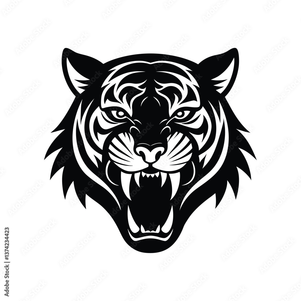 tiger head vector silhouette tiger head vector silhouette