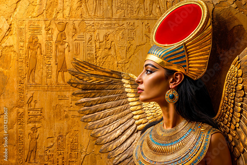 Isis, winged ancient Egyptian goddess