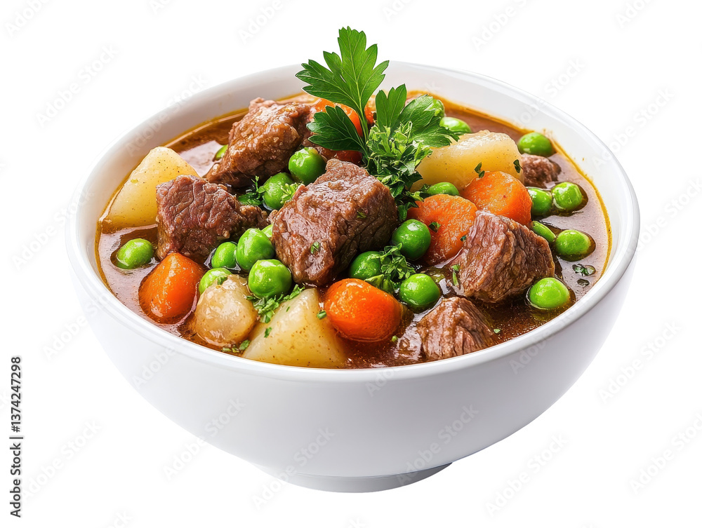 Isolated Bowl of Beef Stew Isolated Bowl of Beef Stew