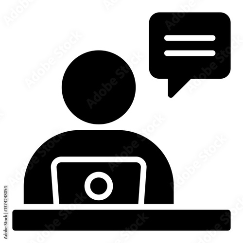 Administrative Icon. Office management symbol. Business organization and corporate administration - stock vector. Flat Icon