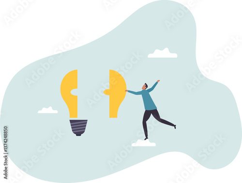 Solve business problem with creativity, finishing or complete brilliant idea,character for design.