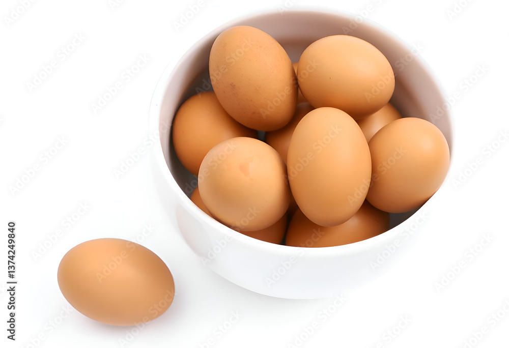 Brown Eggs in a White Bowl
Fresh Chicken Eggs Isolated
Bowl Full of Raw Eggs with white Background Brown Eggs in a White Bowl
Fresh Chicken Eggs Isolated
Bowl Full of Raw Eggs with white Background