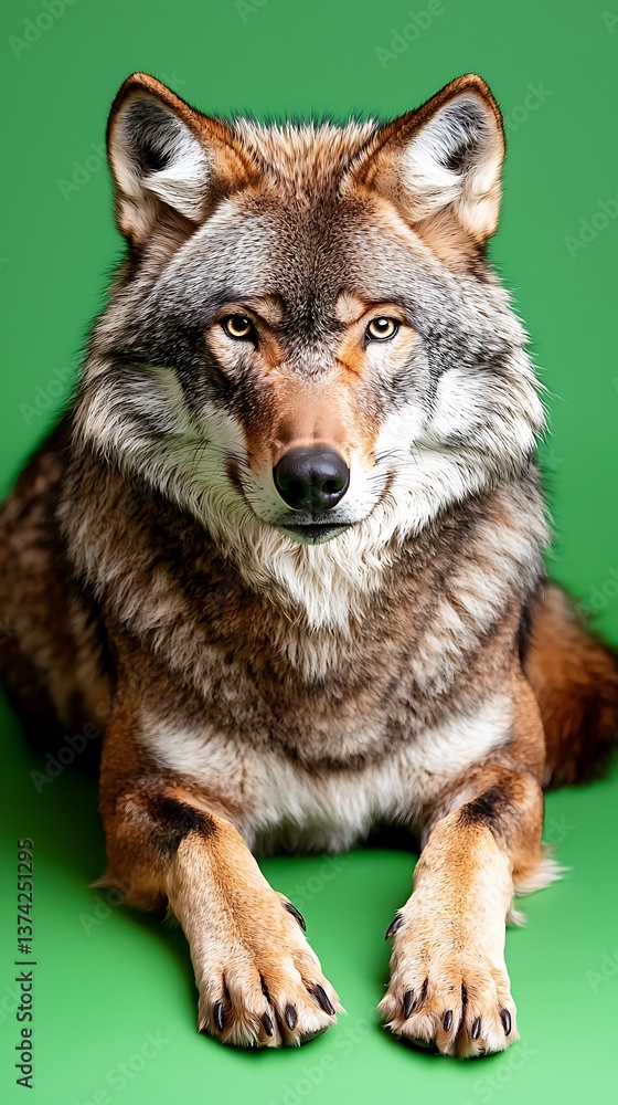 Obraz premium Red Wolf Studio Portrait.