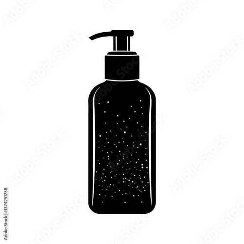 Exfoliating toner silhouette illustration 