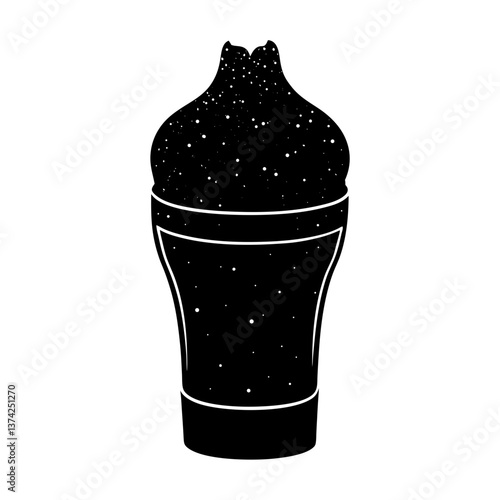Exfoliating toner silhouette illustration 