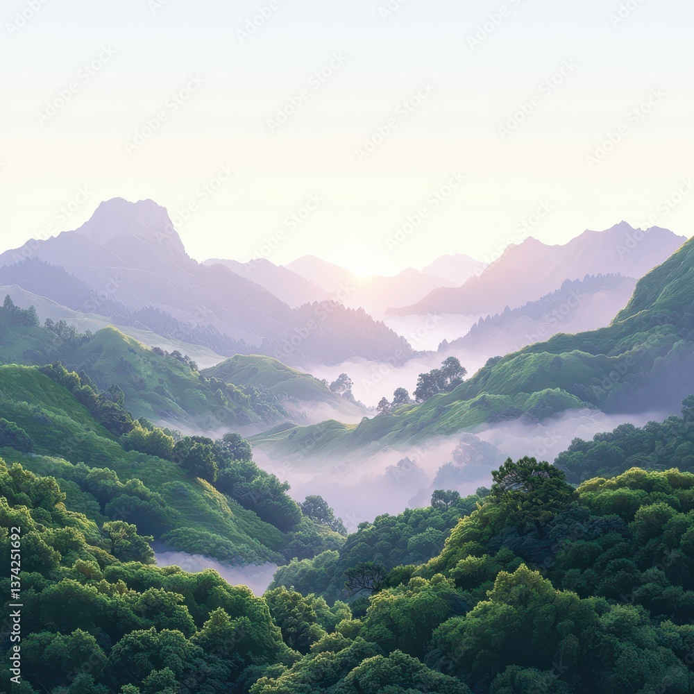 Fototapeta premium Exploring majestic mountain landscapes remote nature stunning visuals serene environment aerial perspective tranquility