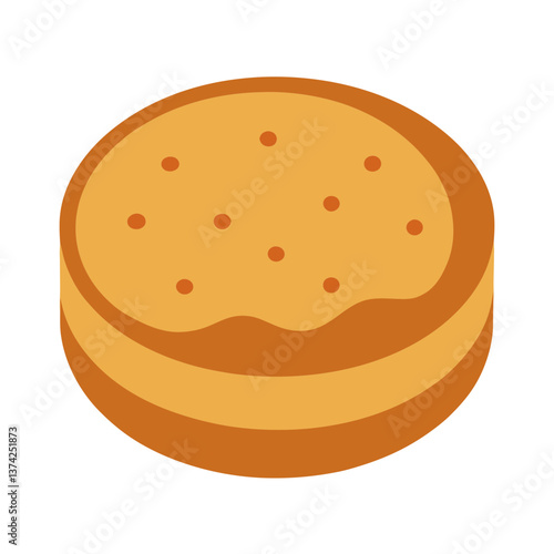English muffin cake for UK vector