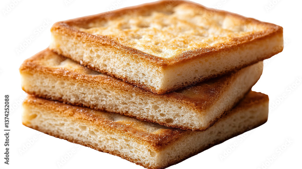 Golden Toast Delight: Close-up image of golden toasted bread, stacked in a neat pile, offering a visual treat and evoking feelings of warmth and satisfaction. Golden Toast Delight: Close-up image of golden toasted bread, stacked in a neat pile, offering a visual treat and evoking feelings of warmth and satisfaction.