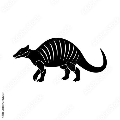  Extinct animal paleodictyon nodosum silhouette illustration