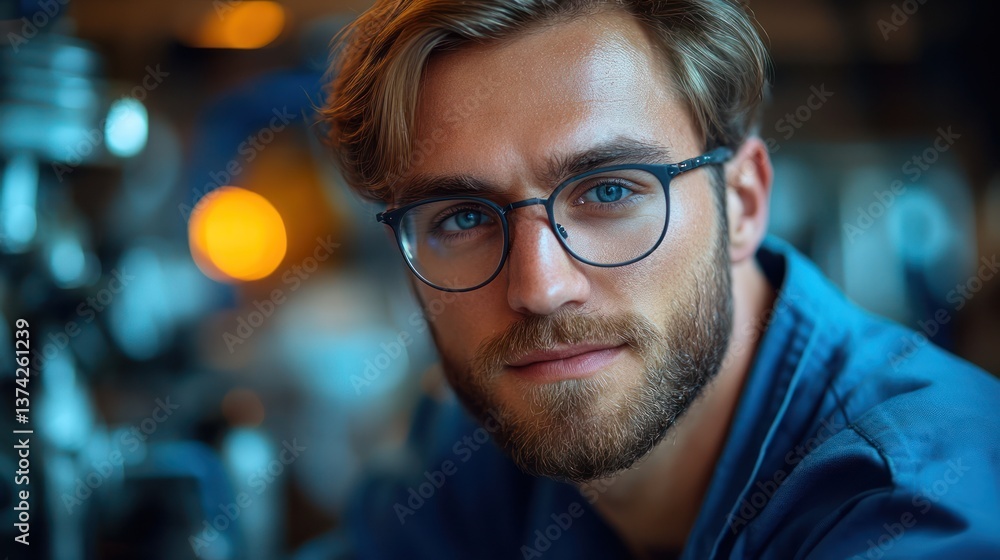 Focused Young Engineer Portrait Focused Young Engineer Portrait