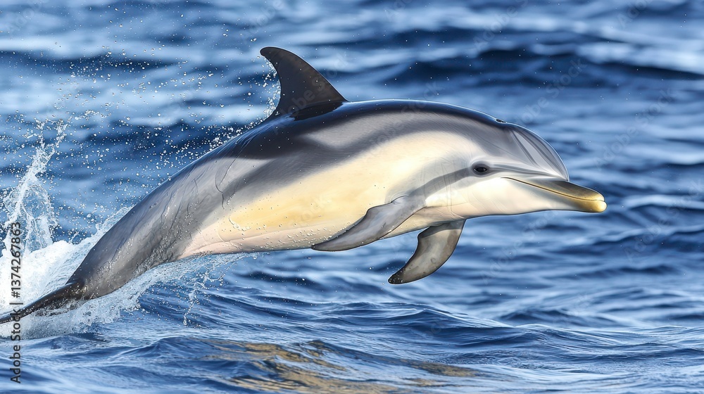 Fototapeta premium Dolphin Jumping Ocean Marine Life