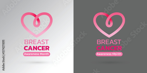 World Breast Cancer Awareness Month illustrate with the pink ribbon that is the international symbol to become breast cancer awareness, design with pink color vibes. Important month on October.