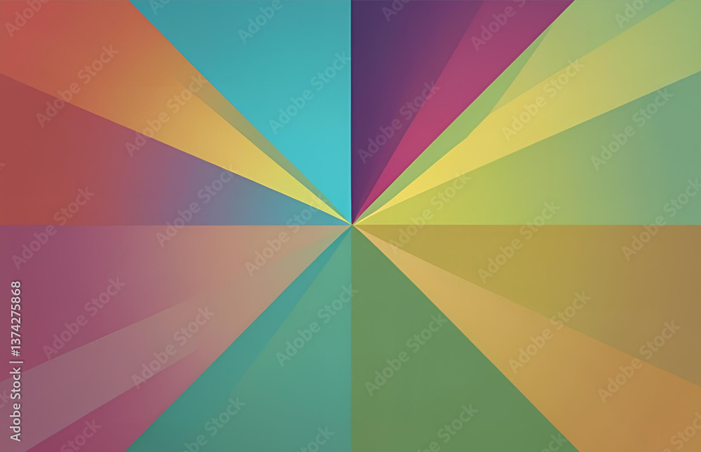 Fototapeta premium Pastel Color Gradient with Geometric Framing
