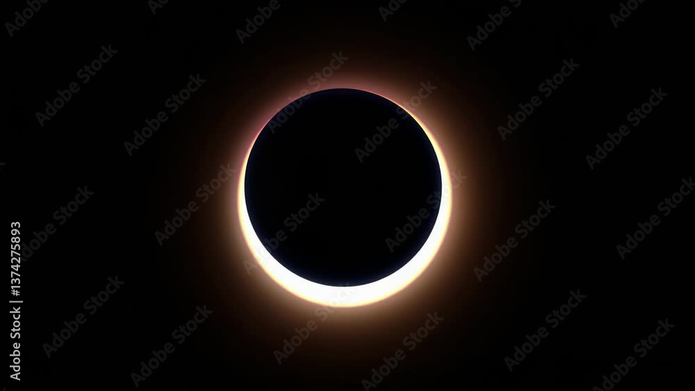 Witness the cosmic dance of light and shadow: A stunning abstract representation of a solar eclipse unfolds, showcasing the breathtaking 