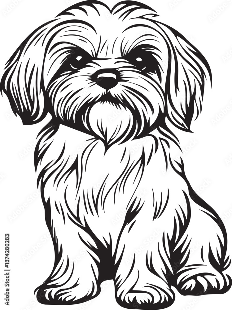 sitting maltese dog sitting maltese dog