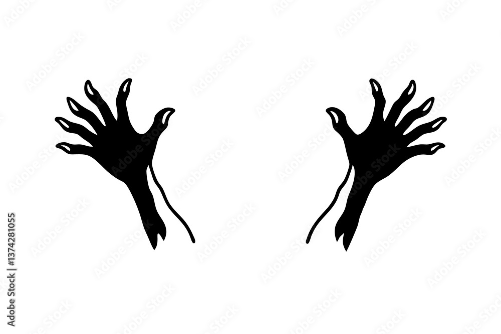 hands silhouette vector hands silhouette vector