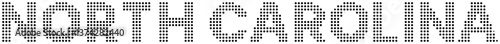 North Carolina Black Dot Text with Transparent Background