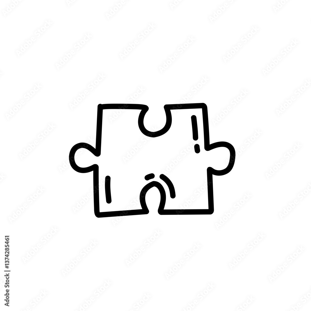hand drawn puzzle lines hand drawn puzzle lines