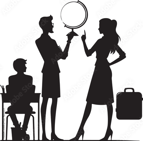 Geography teacher illustration