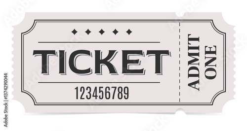 Retro ticket. Admit one