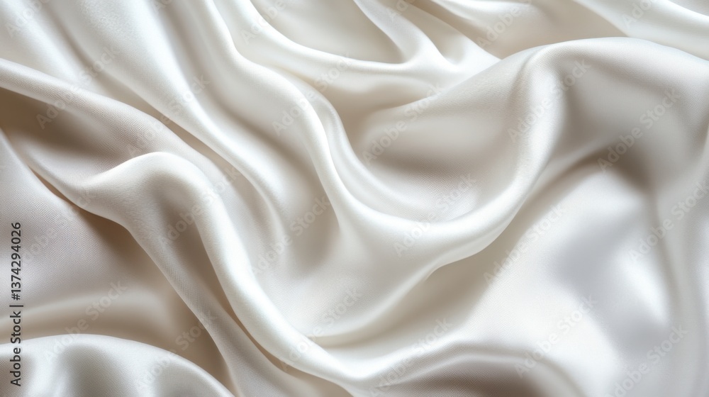 Fototapeta premium White fabric smooth texture. Generative AI