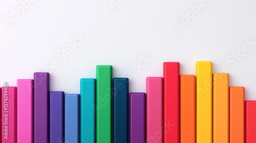 Colorful bar graph visualization digital space infographic design modern aesthetic top-down view data representation Free Download Colorful bar graph visualization digital space infographic design modern aesthetic top-down view data representation - GFXLoad