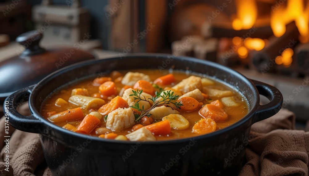 Warming Broth Cozy Chicken Soup for Cold Days, Roasted Carrots Parsnips, Rich Savory Flavor, Comfort Food Classic Warming Broth Cozy Chicken Soup for Cold Days, Roasted Carrots Parsnips, Rich Savory Flavor, Comfort Food Classic
