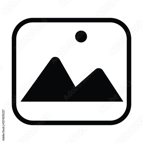 photo gallery icon, picture album and image icon on white background.