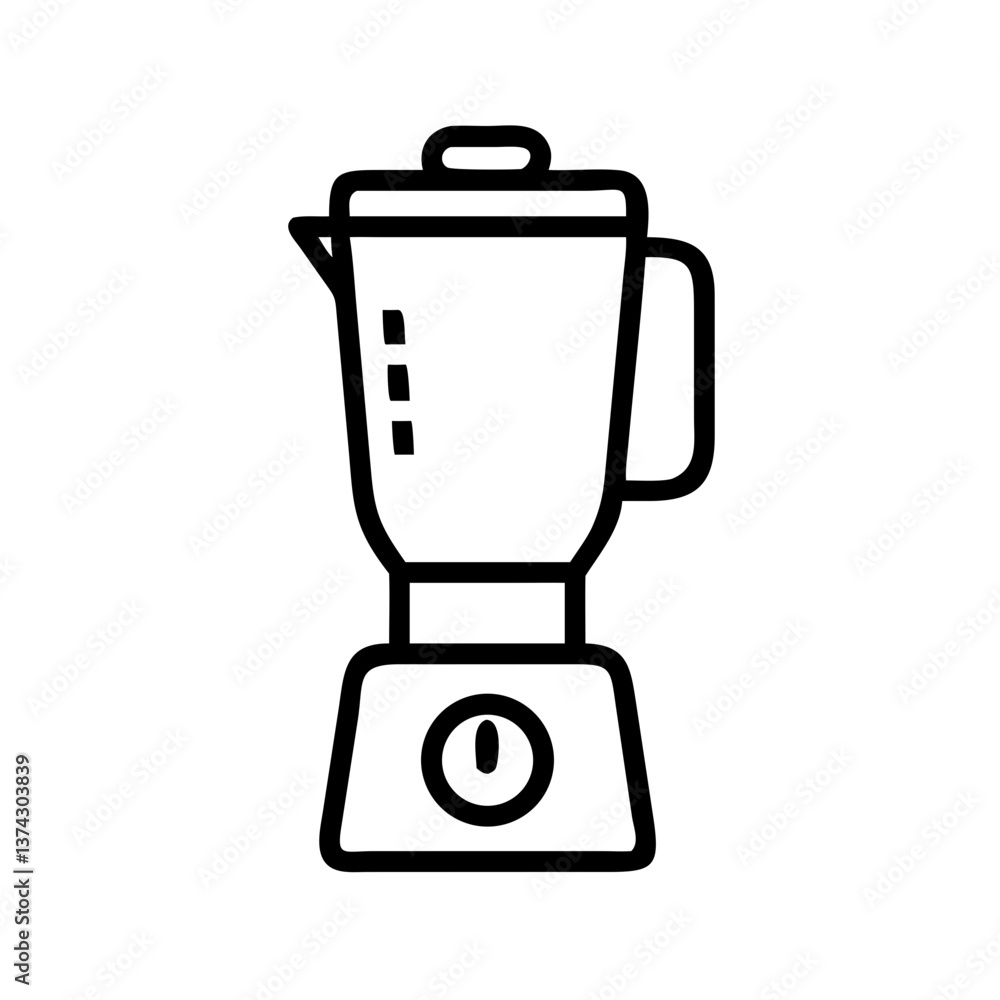 Blender Icon in Minimalist Style with Black Outline Blender Icon in Minimalist Style with Black Outline